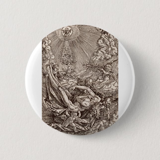 Christ Born to Heaven by Angels 2 Inch Round Button (Front)