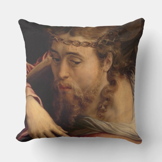 Christ Carrying the Cross, 1540-45 (oil on panel) Throw Pillow (Front)