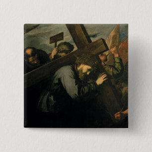 Christ Carrying the Cross, 1635 2 Inch Square Button