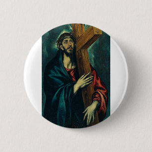 Christ Carrying the Cross by El Greco 2 Inch Round Button