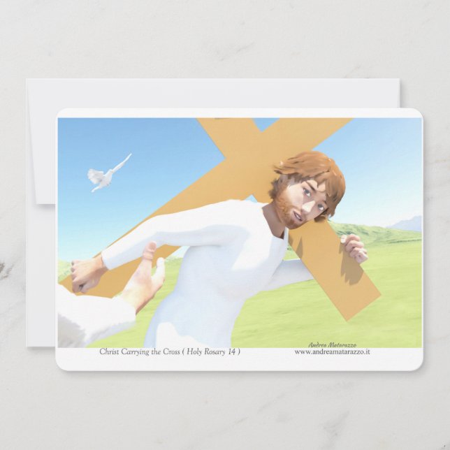 Christ carrying the Cross  Invitation (Front)