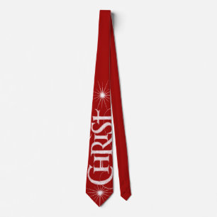 CHRIST CHRISTmas Christian Calligraphy Jesus God Tie