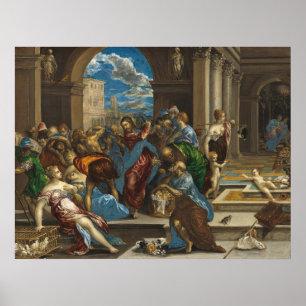 Christ Cleansing - El Greco, Greek Fine Art Poster