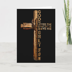 Christ Cross Christian John 3 16 God So Loved The Card