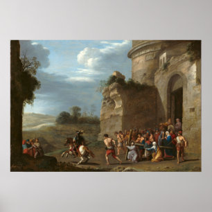 Christ & Cross - van Poelenburch Art Poster