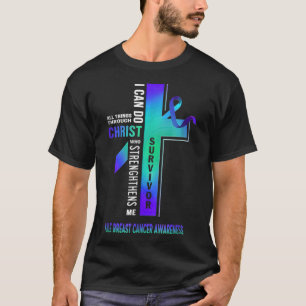 Christ Crossing Male Breast Cancer Awareness  T-Shirt