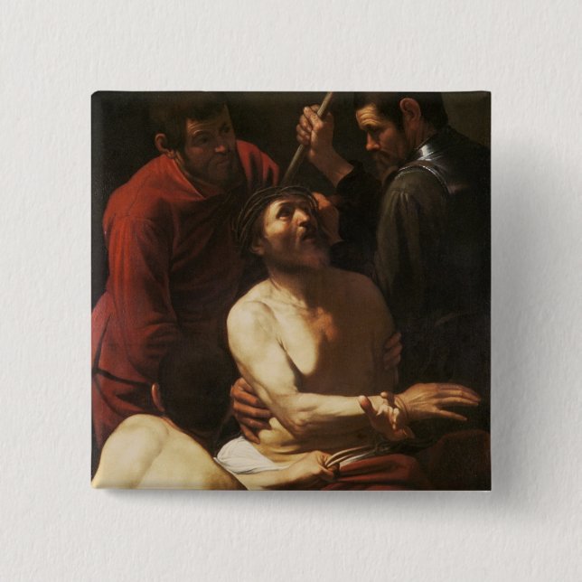 Christ Crowned by Thorns, c.1602 2 Inch Square Button (Front)