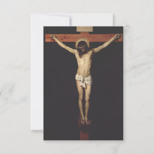 Christ Crucified by Diego Velazquez Thank You Card