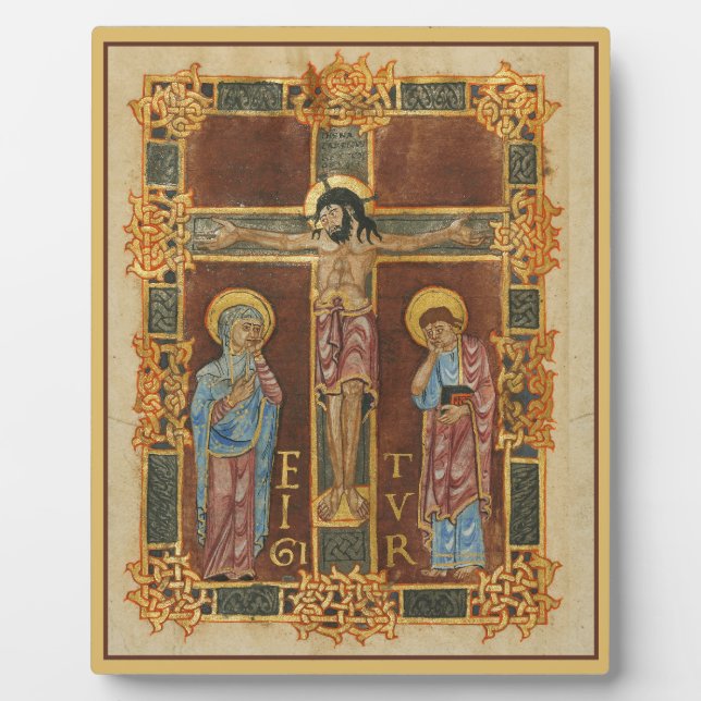 Christ Crucified Medieval Christian art Plaque (Front)
