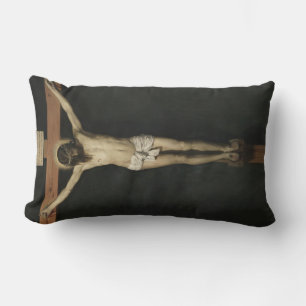 Christ Crucified on the Cross (Faith) (Velazquez) Lumbar Pillow