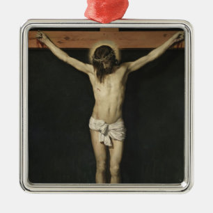 Christ Crucified on the Cross (Faith) (Velazquez) Metal Ornament