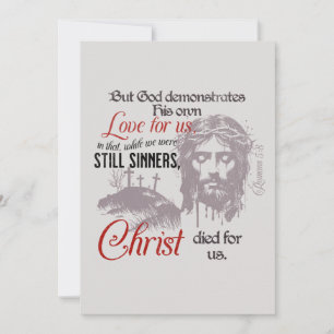 Christ Died for Us Romans 5:8 Holiday Card