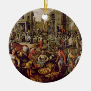 Christ displayed to the people ceramic ornament