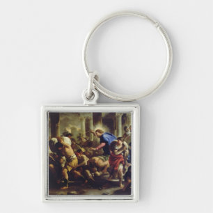 Christ Driving the Merchants from the Temple Keychain