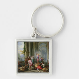 Christ Driving the Merchants from the Temple Keychain