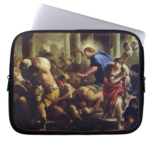 Christ Driving the Merchants from the Temple Laptop Sleeve (Front)