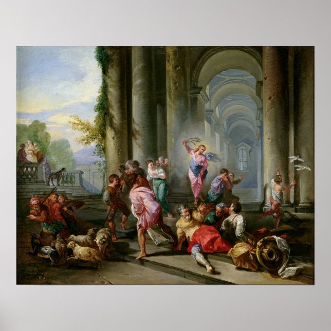 Christ Driving the Merchants from the Temple Poster (Front)