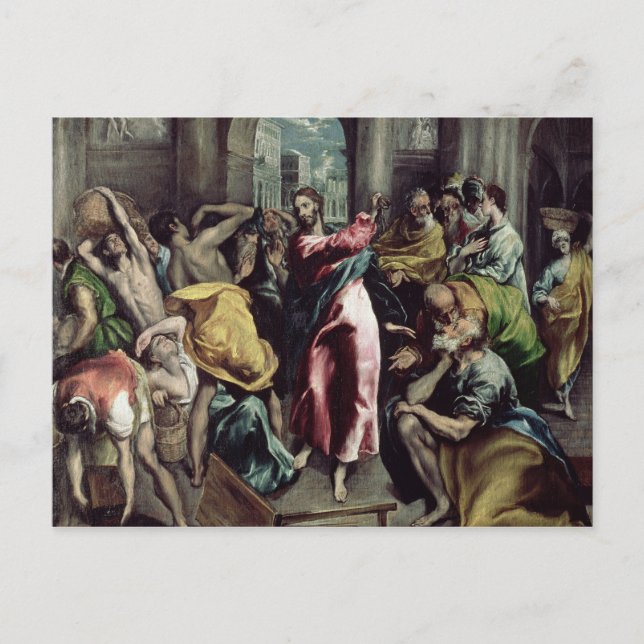 Christ Driving the Traders from the Temple Postcard (Front)