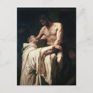 Christ Embracing St. Bernard Postcard