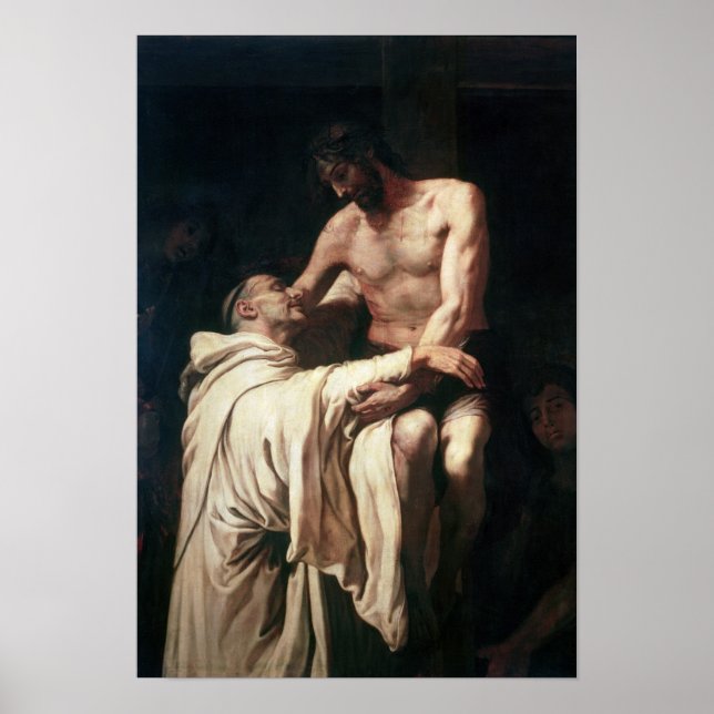 Christ Embracing St. Bernard Poster (Front)