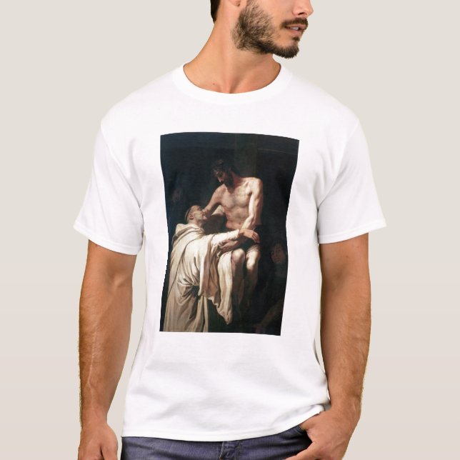 Christ Embracing St. Bernard T-Shirt (Front)