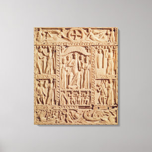 Christ Enthroned, from an Evangelistary Canvas Print