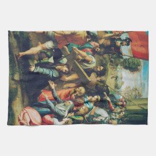 Christ Falling on the Way to Calvary Kitchen Towel