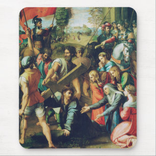 Christ Falling on the Way to Calvary Mouse Pad