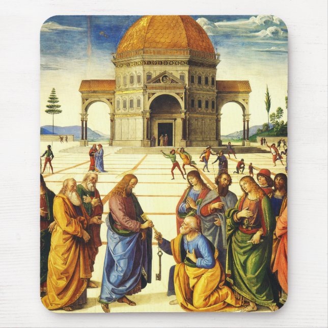 Christ Giving the Keys to Saint Peter Mouse Pad (Front)