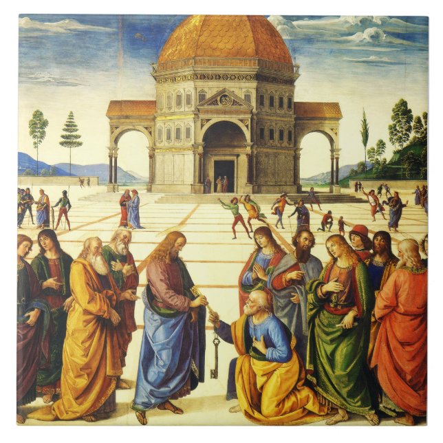 Christ Giving the Keys to Saint Peter Tile (Front)
