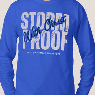 Christ Gospel Scripture Religious Graphic Blue T-Shirt