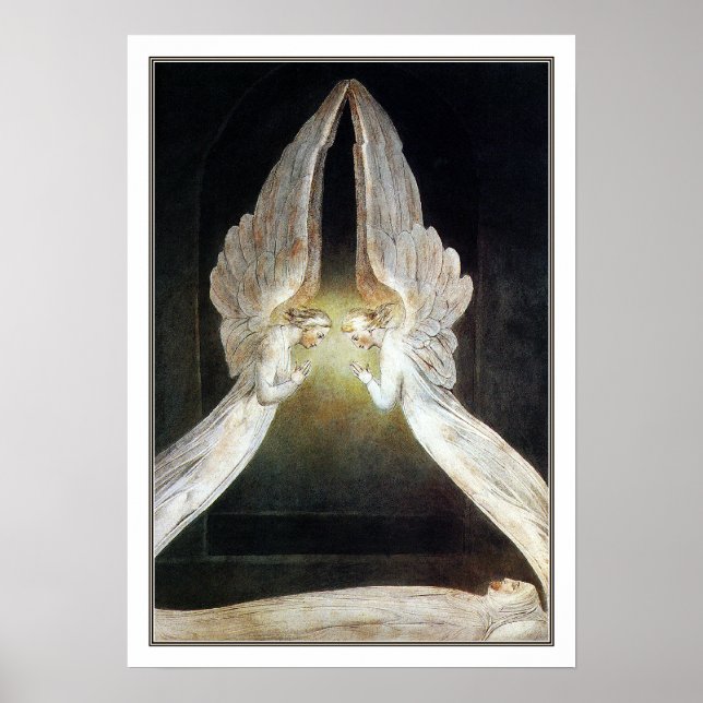 Christ Guarded by Angels by William Blake Poster (Front)