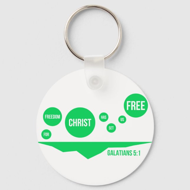 Christ Has Set Us Free - Galatians 5:1 Keychain (Front)