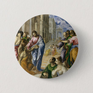 Christ Healing the Blind 2 Inch Round Button