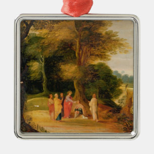 Christ Healing the Blind Man Metal Ornament