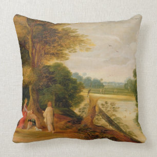 Christ Healing the Blind Man Throw Pillow