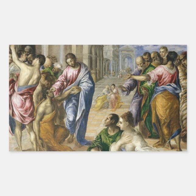 Christ Healing the Blind Sticker (Front)