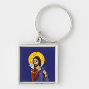 Christ Icon Keychain (Christ the Good Shepherd)