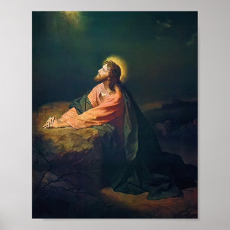 Christ in Gethsemane Heinrich Hofmann Painting Poster