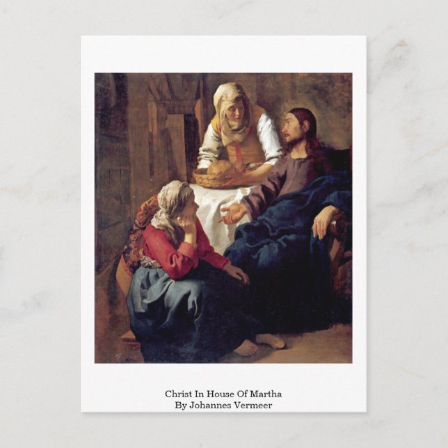 Christ In House Of Martha By Johannes Vermeer Postcard (Front)