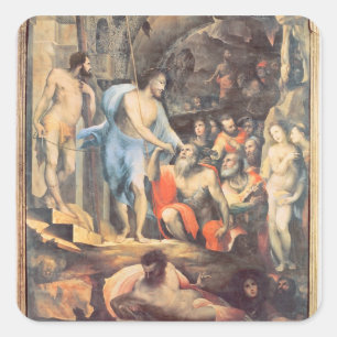 Christ in Limbo, c.1530-35 (panel) Square Sticker