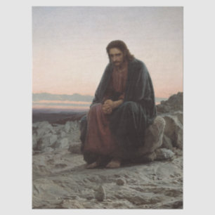 Christ in the Desert by Ivan Kramskoy Tissue Paper