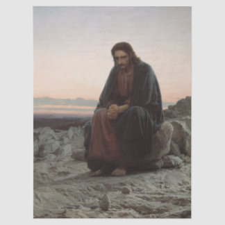 Christ in the Desert by Ivan Kramskoy Tissue Paper