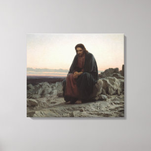 Christ in the Desert Canvas Print