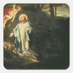 Christ in the Garden of Gethsemane 3 Square Sticker