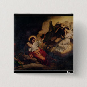 Christ in the Garden of Olives, 1827 2 Inch Square Button