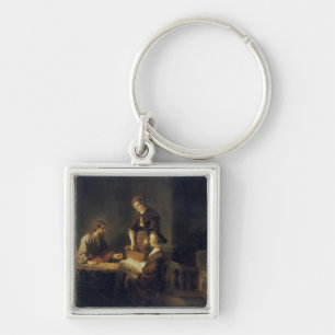 Christ in the House of Martha and Mary Keychain