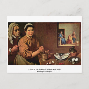 Christ In The House Of Martha And Mary Postcard