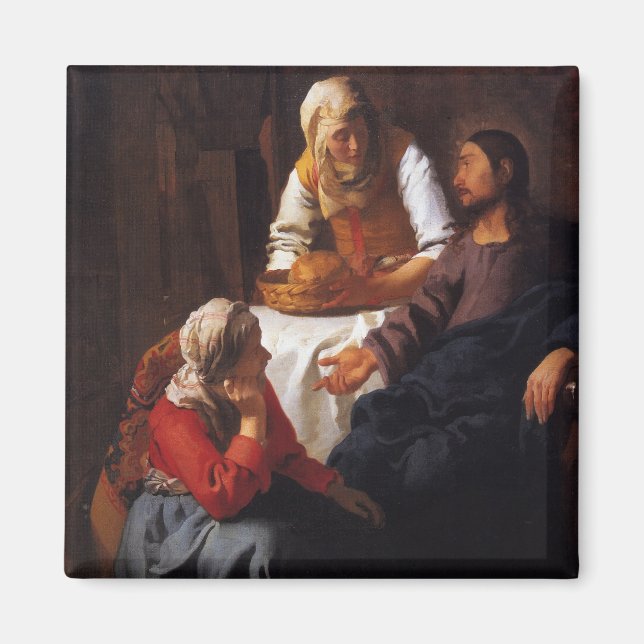 Christ in the House of Mary & Martha Magnet (Front)