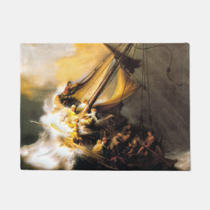 Christ in the Storm on Sea of Galilee- Rembrandt Doormat